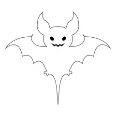 The outline of a bat, animals for Halloween.