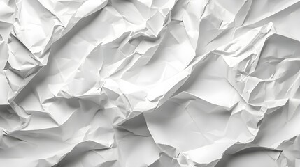 Obraz premium White Crumpled Paper Texture Background
