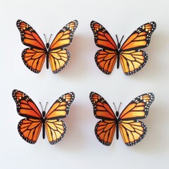 Obraz premium Four Orange Butterflies