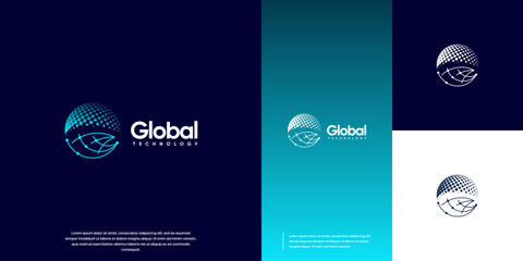 digital global technology , modern network connection , design vector template. © dhulpikir