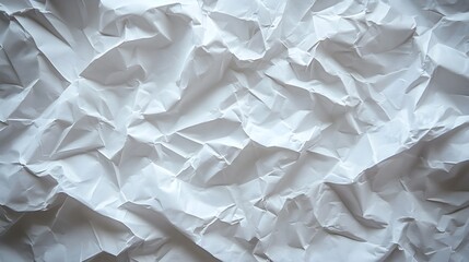 Obraz premium White Crumpled Paper Texture Background