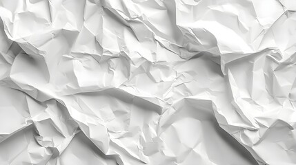 Obraz premium White Crumpled Paper Texture Background