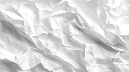 Fototapeta premium White Crumpled Paper Texture Background
