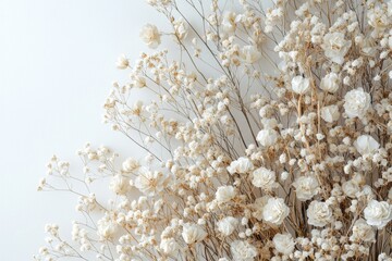 Elegant dried floral background created with Generative AI