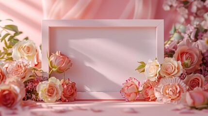 Stunning Wedding Art with Wedding Poster and Flower Frame: A Romantic and Elegant Visual Masterpiece. Showcasing Love and Beauty.