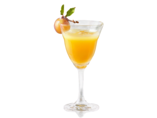 Mirabelle Plum Juice Sweet mirabelle plum juice in a delicate glass mirabelle plums and blossoms