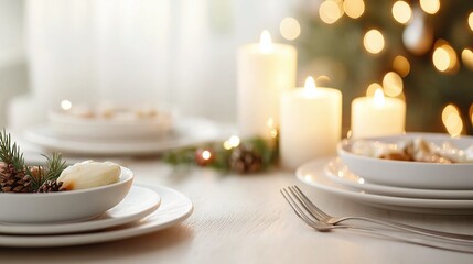 Festive Christmas Eve Dinner Table