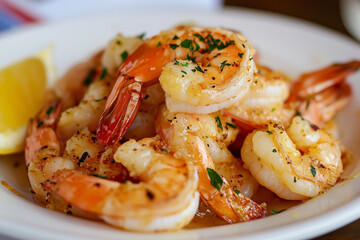 fried shrimp with garlic and parsley