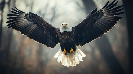 Fototapeta premium Bald Eagle in Flight