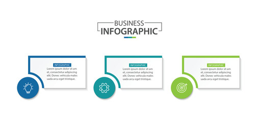 Business infographics template. timeline with 4 steps