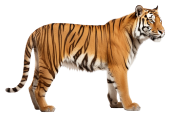 PNG Tiger wildlife standing animal.