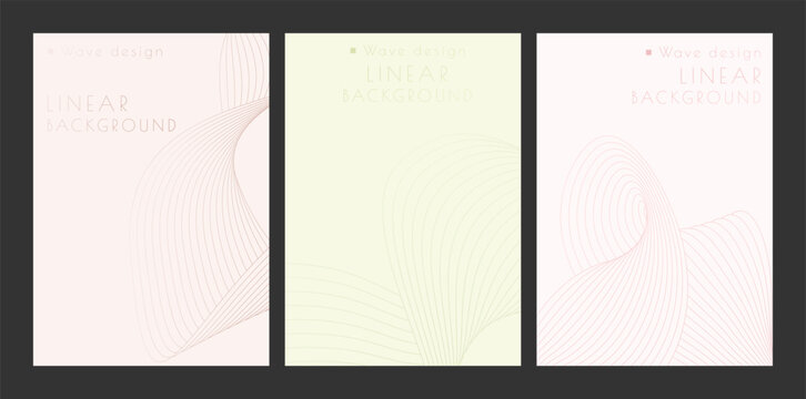 Colorful linear composition. A template for the design of banners, posters and posters. The idea of designing book covers, brochures, booklets and catalogs and creative design