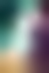 Captivating and dreamlike vertical background of purple, orange, and emerald green. Ethereal, softly illuminated backdrop with mist and gradient effect. Escape from reality's stresses into an ethereal