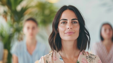 A woman expresses her feelings during a group therapy session, surrounded by supportive peers in a calm and nurturing setting