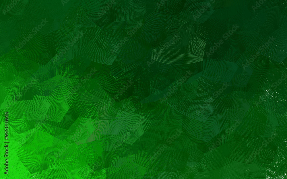 Canvas Prints dark green vector background with bent lines.