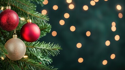 Obraz premium Festive Christmas Ornaments Display