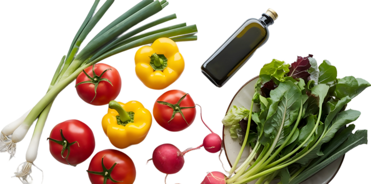 Gemüse und Obst Hintergrund transparent PNG cut out Fresh vegetables and fruits