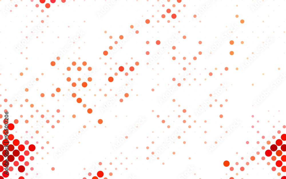 Poster light red vector illustration with set of shining colorful abstract circles.