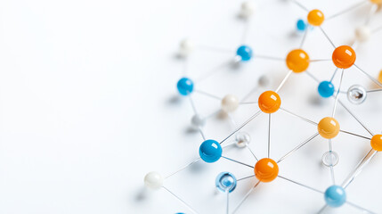 Obraz premium Science background molecule and atom model