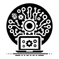 Technology icons, cloud computing icons, Programming icons, Coding icons. 