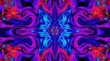 A mesmerizing exploration of swirling colors and vibrant patterns, drawing viewers into a surreal and hypnotic realm of flowing lines and optical illusions