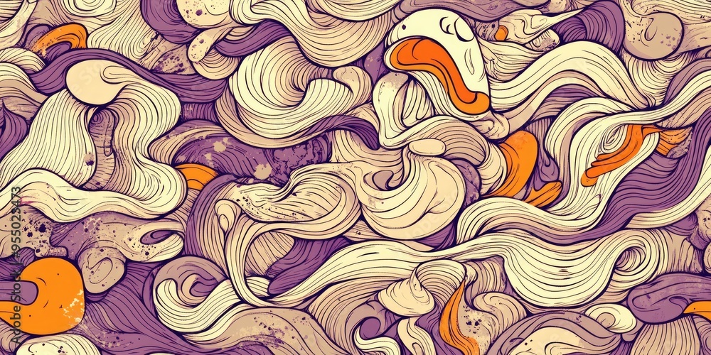 Poster a mesmerizing tapestry of flowing lines creates an enchanting hypnotic background filled with vibran