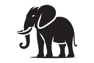 Vector Art of Simple Elephant Silhouette