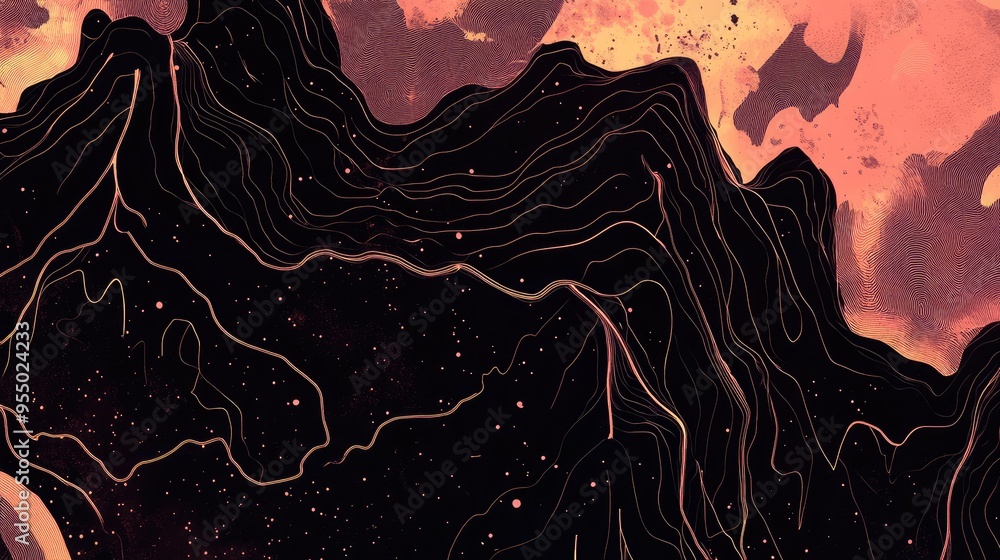 Poster a captivating display of swirling lines and colors creates a mesmerizing, hypnotic background that d