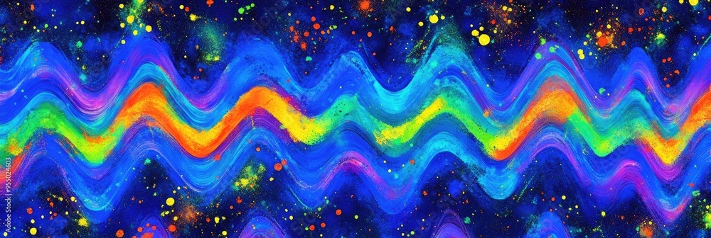 Poster a captivating display of hypnotic patterns in vibrant colors creating an entrancing visual experienc