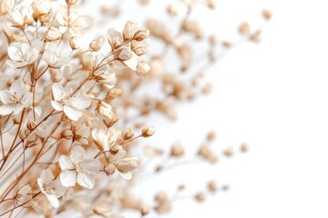 Fototapeta premium Elegant dried floral background created with Generative AI