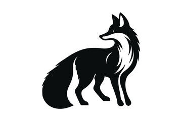 Fox Silhouette Vector Illustration.