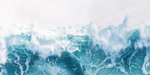 Fototapeta premium Majestic ocean waves crashing with powerful energy and dynamic movement