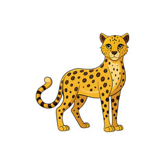 cheetah silhouette color vector