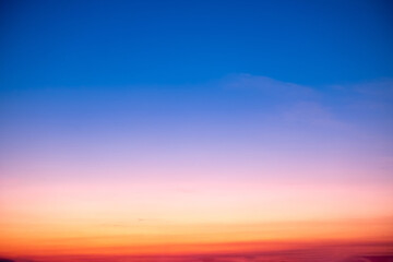 Beautiful , luxury soft gradient orange gold clouds and sunlight on the blue sky perfect for the background, take in everning,Twilight, Large size, high definition landscape photo