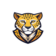 tiger head isolated on white