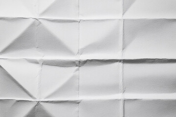 White Folded Paper Texture, White Paper with Deep Folds, Textured White Folded Surface, White Folded Paper Texture for Background