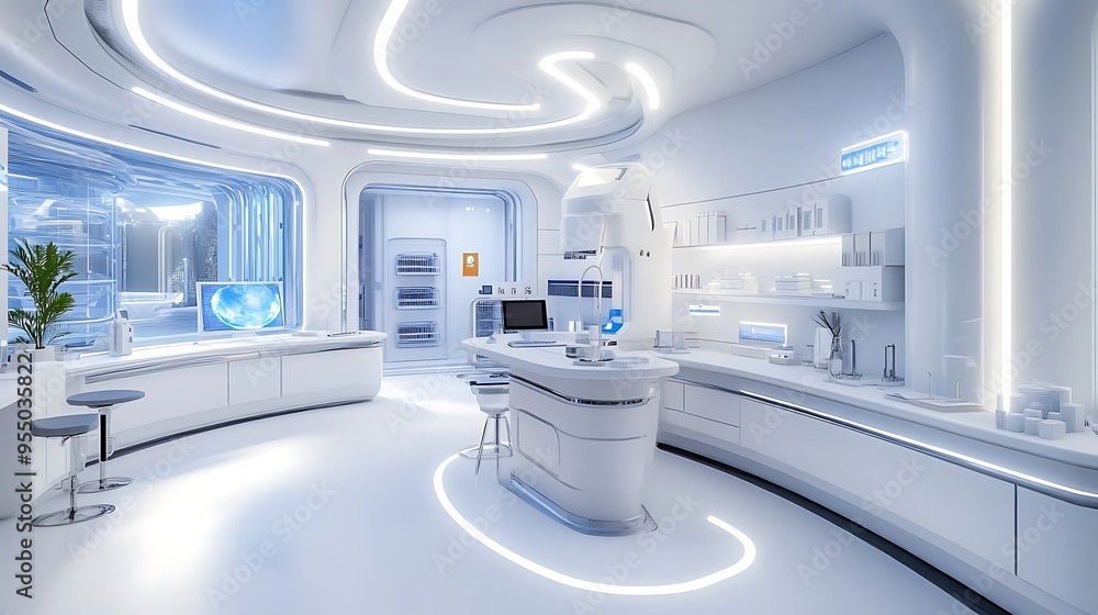 Poster immersive ai-powered virtual reality platform with advanced futuristic environments.