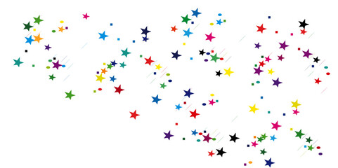 illustration colorful confetti star explosion effect light. 