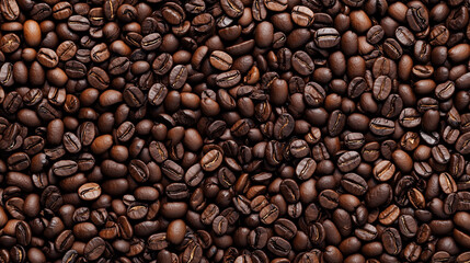 Fototapeta premium Abstract Close-Up of Roasted Coffee Beans Background