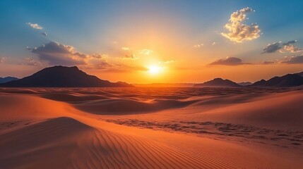 Fototapeta premium Gorgeous image of the desert sunrise near Tabuk, Saudi Arabia