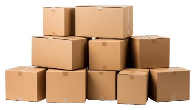 PNG Cartons cardboard box white background.