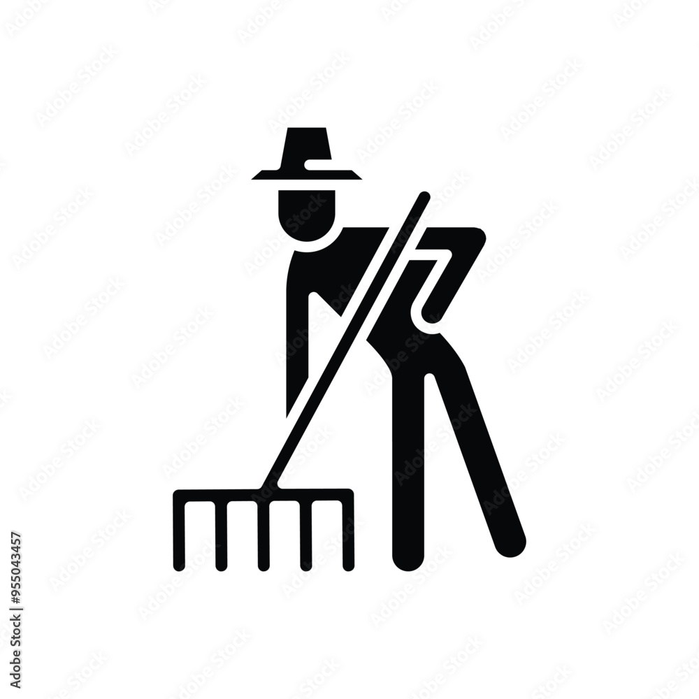Aufkleber farming solid icon vector design good for web or mobile app