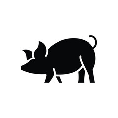pig solid icon vector design good for web or mobile app