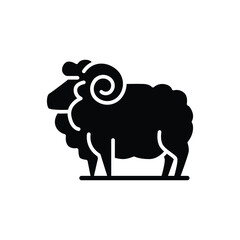 sheep icon solid icon vector design good for web or mobile app