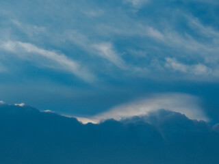Beautiful sky in the evening before sunset in the rainy season.