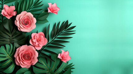 Beautiful Postcart With Copy Space. Frame Paper