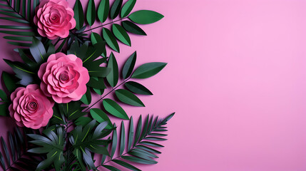 Beautiful Postcart With Copy Space. Frame Paper