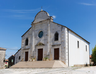 Cathedral of St. George, mountain village Oprtalj, Istria, Croatia