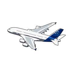 Airplane illustration template