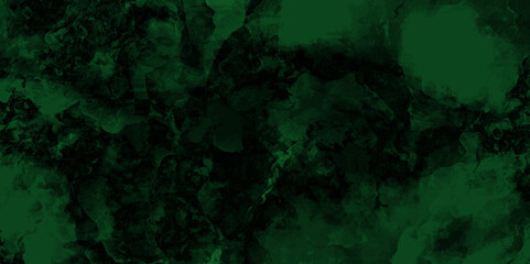 Abstract old grunge green and black wall background texture. Dark  horror scary background. watercolor, retro nature background